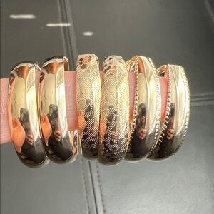Classic Gold-Tone Hoop Earrings Lot - Women Jewelry